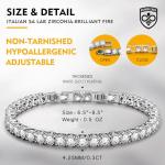 Bumblebee White Gold Plated Tennis Bracelet for Women