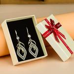 Sterling Silver Dangle Earrings with Gold Accents