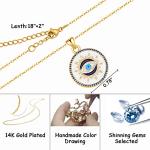 Gold Evil Eye Protection Necklace for Women