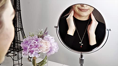 Gold Rose Pendant Necklace for Women - Aesthetic, Preppy Jewelry for Teen Girls and Women