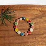 Colorful Ceramic Beads Stretch Bracelet for Women
