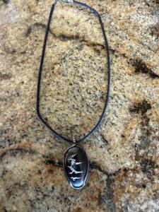 Custom Black and White Stone Necklace for Women