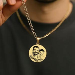 Personalized Photo Necklace - Stainless Steel Gift