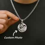 Personalized Photo Necklace - Stainless Steel Gift