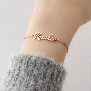 Custom Name Bracelet in Stainless Steel for Women