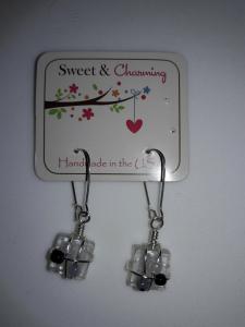 Charming Custom Handmade Bead Cube Earrings