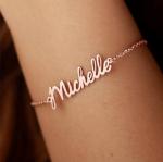 Custom Name Bracelet in Stainless Steel for Women