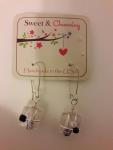 Charming Custom Handmade Bead Cube Earrings