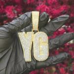 Custom Name Pendant with Simulated Diamond, 14k Gold