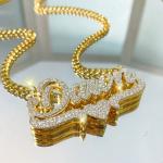 Personalized Double-Plated Heart Necklace with Chain