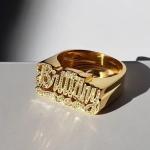 Personalized Heart Name Ring in Gold or Silver