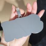 Custom Name Pendant with Simulated Diamond 14k White Gold