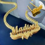 Personalized Double-Plated Heart Necklace with Chain