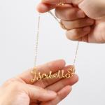Personalized Gold Wire Name Necklace for Her