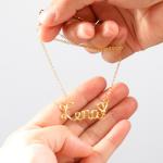 Personalized Gold Wire Name Necklace for Her