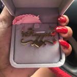 Personalized Butterfly Heart Name Necklace