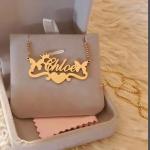 Personalized Butterfly Heart Name Necklace