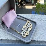 Personalized Gold & Silver Heart Name Necklace