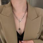 Custom Initial Zircon Heart Necklace