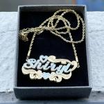 Personalized Gold & Silver Heart Name Necklace