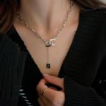 Custom Initial Zircon Heart Necklace