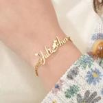 Personalized Cuban Chain Name Bracelet in Gold/Silver