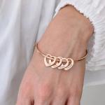 Custom Name Bracelet with Hearts for Loved Ones