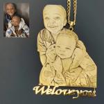 Personalized Family Name Photo Necklace Pendant
