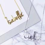 Personalized Box Chain Name Necklace in Silver/Gold
