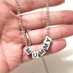 Custom MUMMY Block Letter Necklace for Halloween