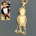 Personalized Family Name Photo Necklace Pendant