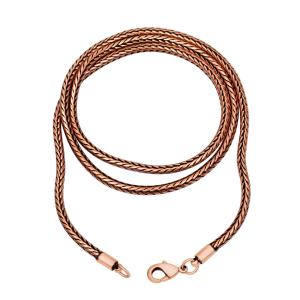 Oxidized Pure Copper Wheat Chain Necklace Gift