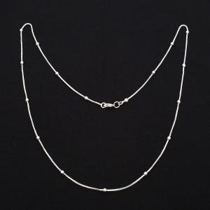 Silver Beaded Choker Necklace - Ethnic Handmade Gift