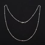 Silver Beaded Choker Necklace - Ethnic Handmade Gift