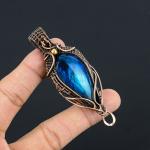 Labradorite Copper Wire Wrap Pendant for Her
