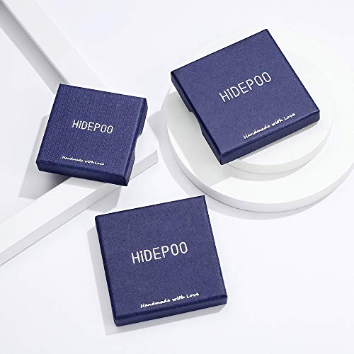 Hidepoo Moon and Star Necklaces for Women, 14K Gold Plated Rope Chain Necklace Dainty Paperclip Chain Moon and Star Coin Pedant Necklaces for Women