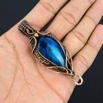 Labradorite Copper Wire Wrap Pendant for Her