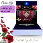 Custom 18k Gold Heart Necklace for Her