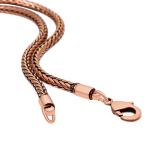 Oxidized Pure Copper Wheat Chain Necklace Gift