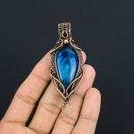 Labradorite Copper Wire Wrap Pendant for Her