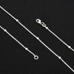 Silver Beaded Choker Necklace - Ethnic Handmade Gift