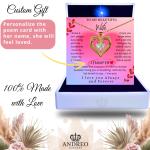 Custom Heart Necklace Gift for Wife