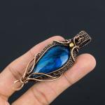 Labradorite Copper Wire Wrap Pendant for Her