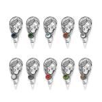 Multi Gemstone Skeleton Pendant Jewelry for Women