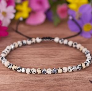 Dalmatian Jasper Bead Bracelet - Healing Gift