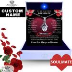 Custom Silver Love Drop Necklace for Her