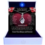 Custom Silver Love Drop Necklace for Her