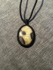 Coconut Jasper Micromacrame Pendant for Unique Gifts
