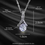 Custom Silver Love Drop Necklace for Her