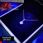 Custom Silver Love Drop Necklace for Her